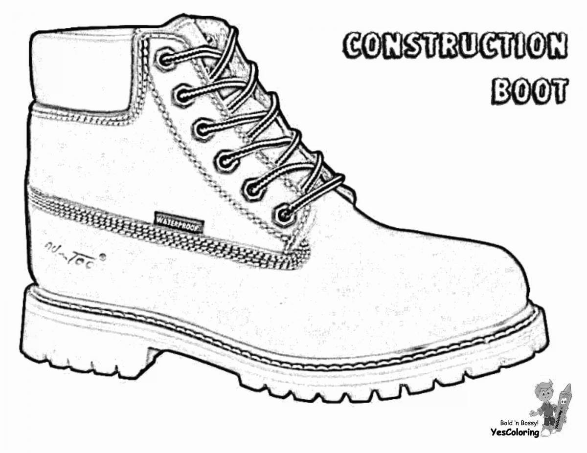 Coloring cute shoes for kids