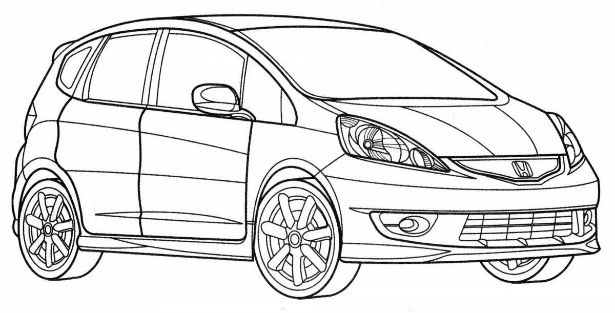 Cute toyota coloring book for kids