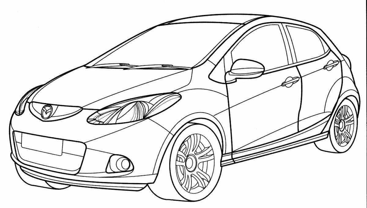 Adorable toyota coloring page for kids
