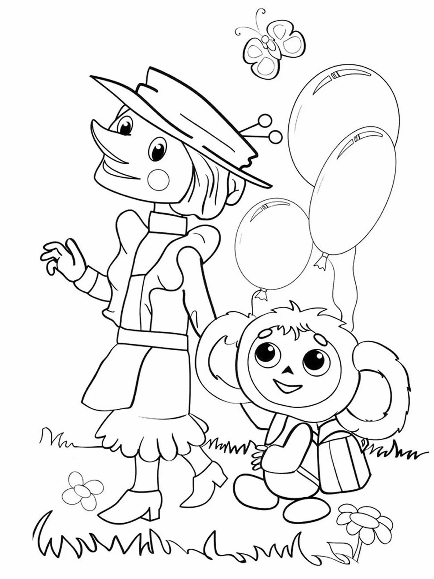 Junior exotic hat coloring page