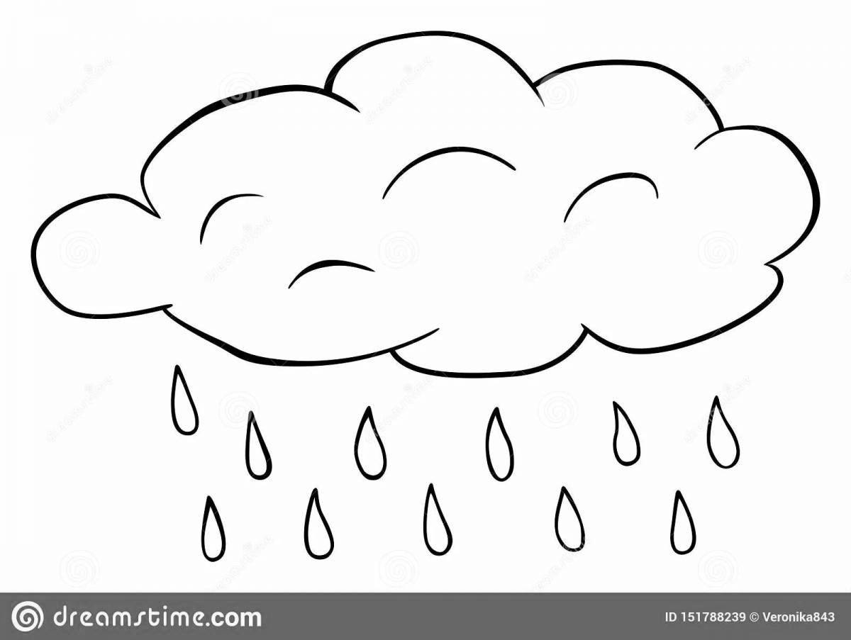 Shiny rain coloring pages for kids