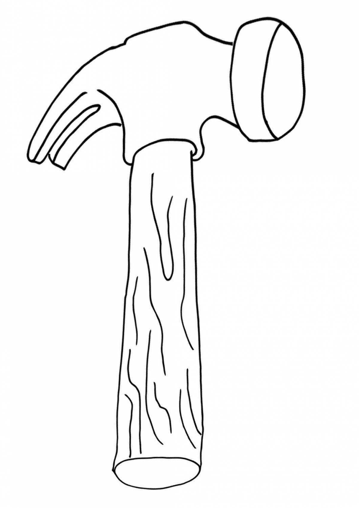 Junior Glowing Hammer Coloring Page