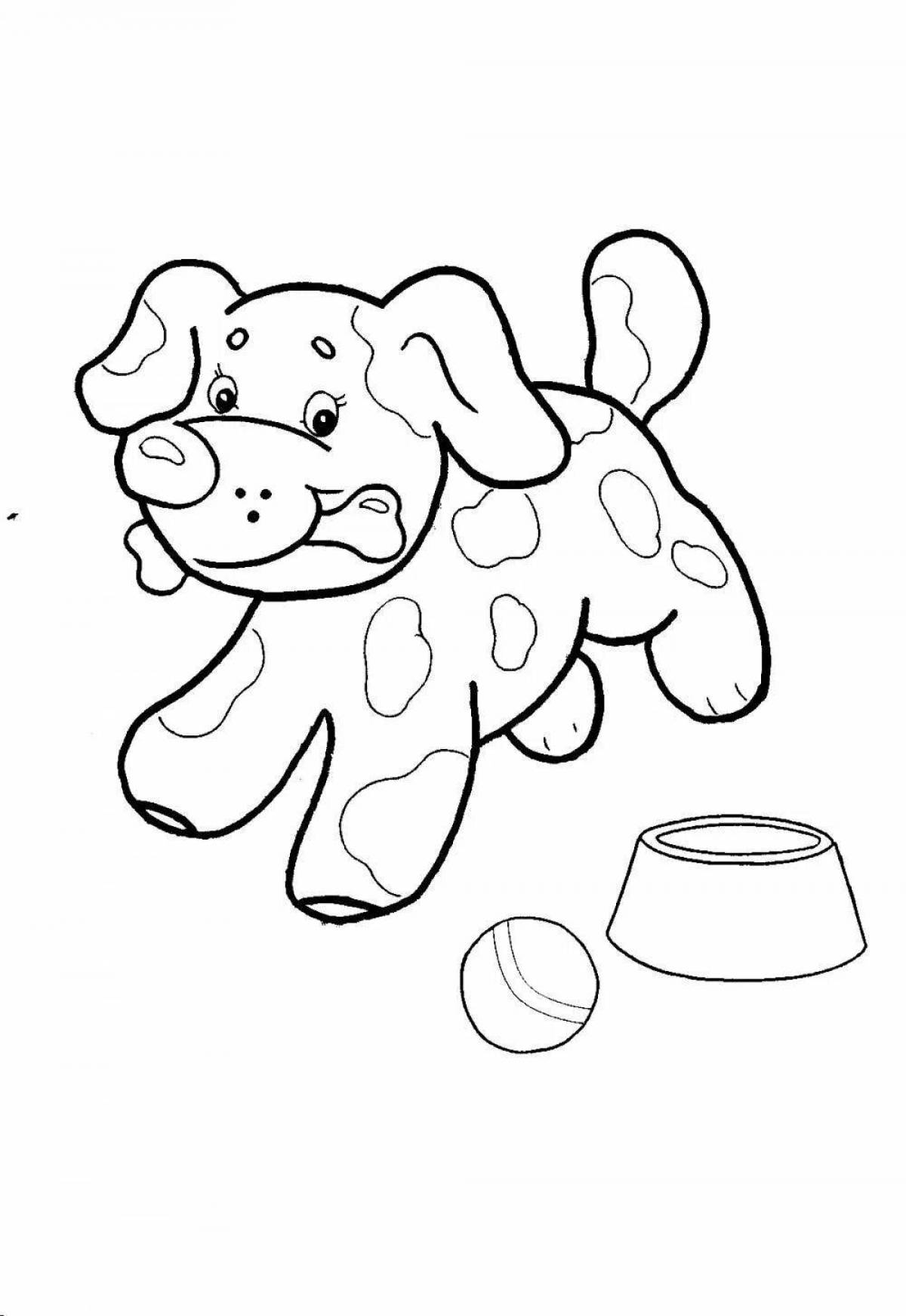 Coloring dog toys