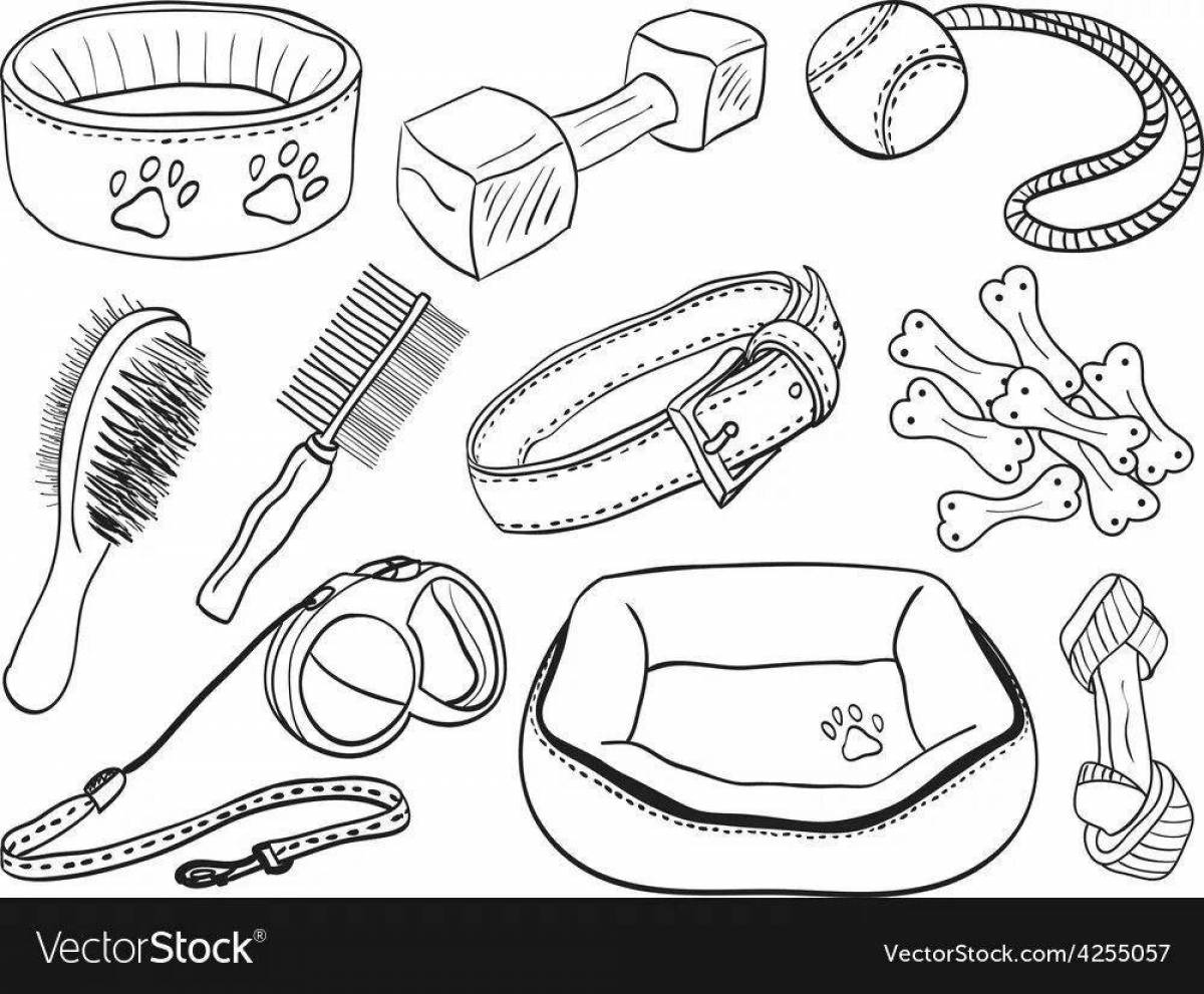 Fun toys for dogs coloring book
