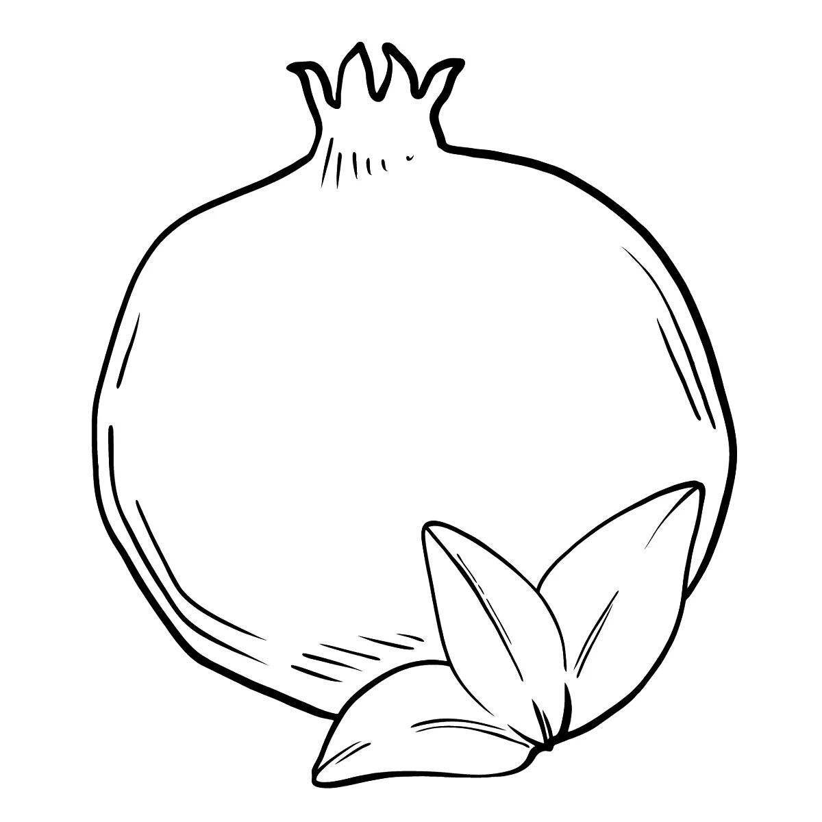 Amazing pomegranate coloring pages for kids