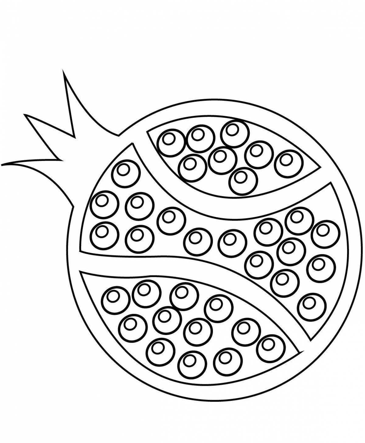 Гранат картинка для детей раскраска