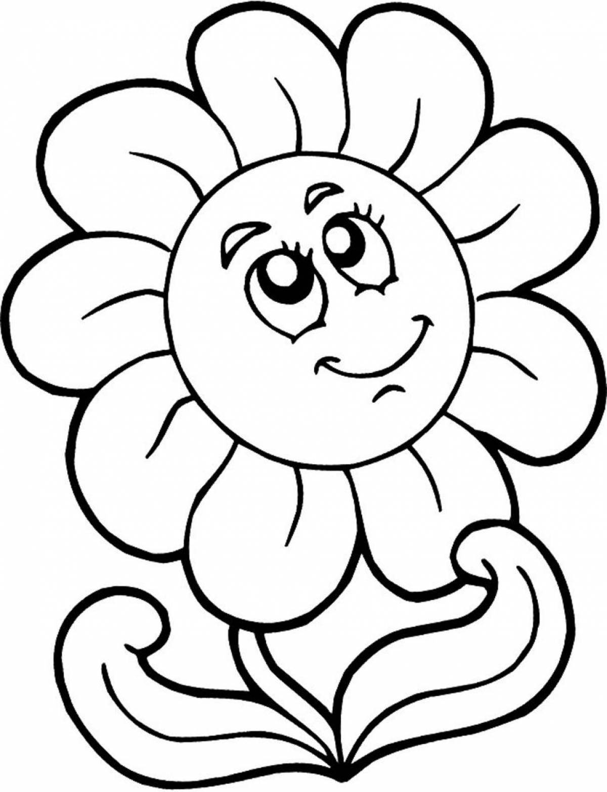 Serene coloring flowers for kids