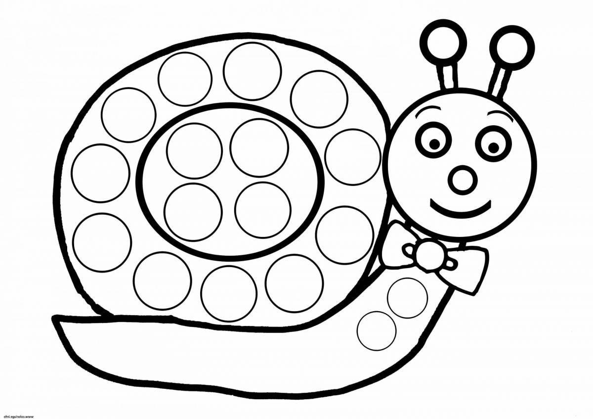 Playful circles coloring book for kids