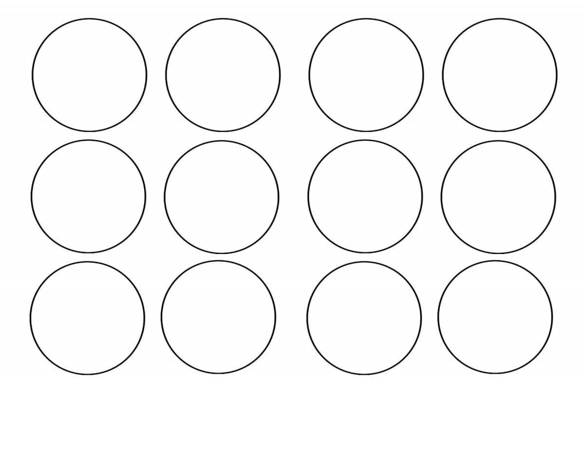 Страница раскраски с кружками для детей