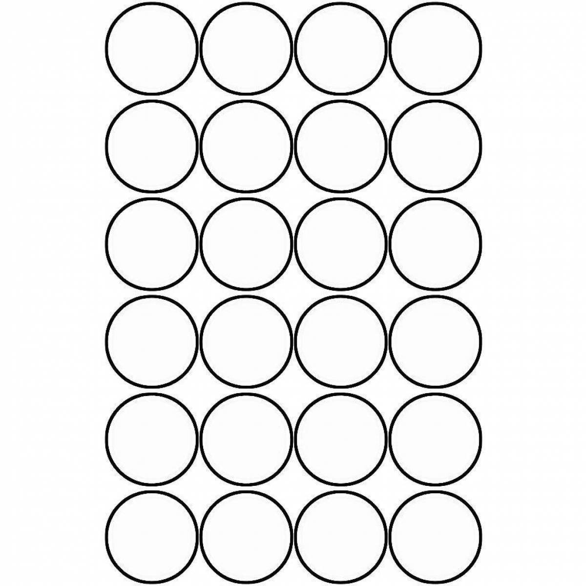 Glorious circles coloring for kids
