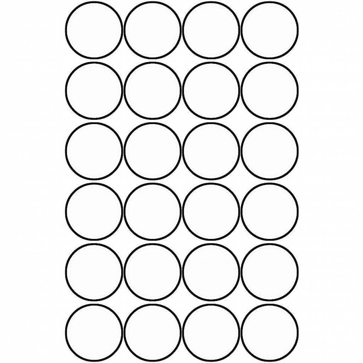 Славные круги раскраски для детей