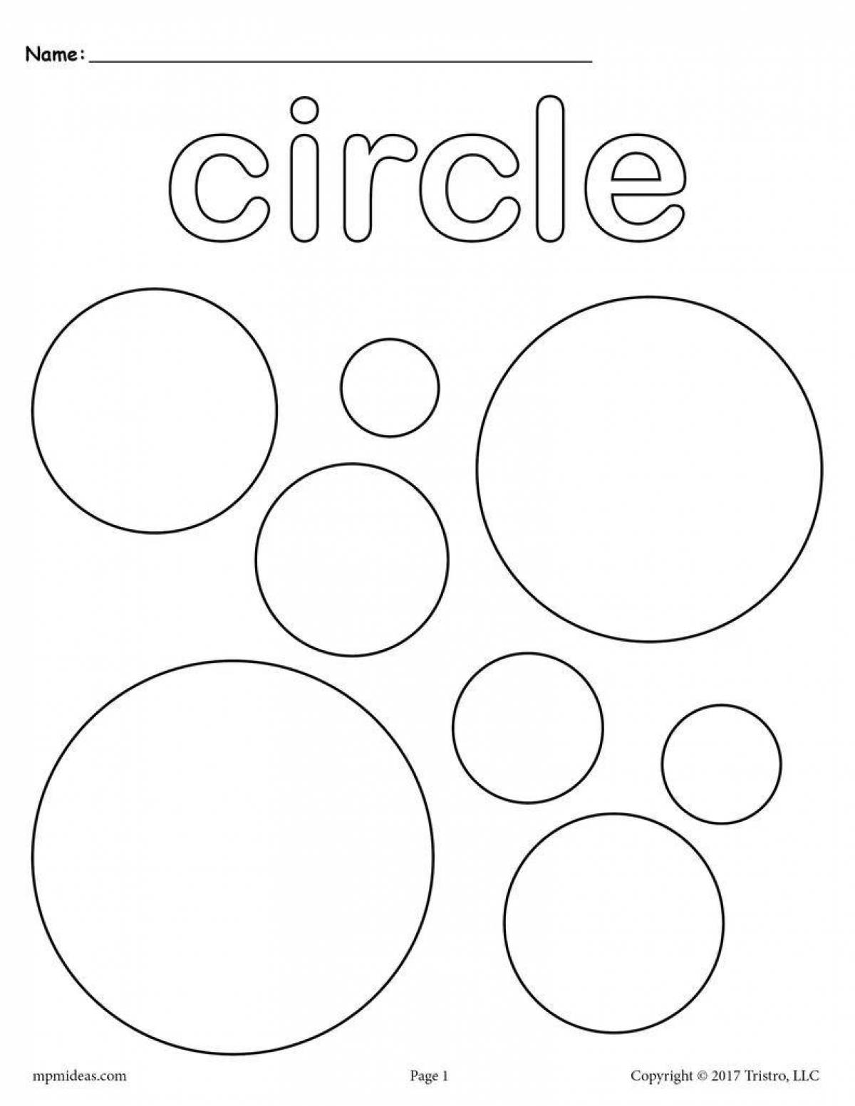 Раскраска жирные круги для детей