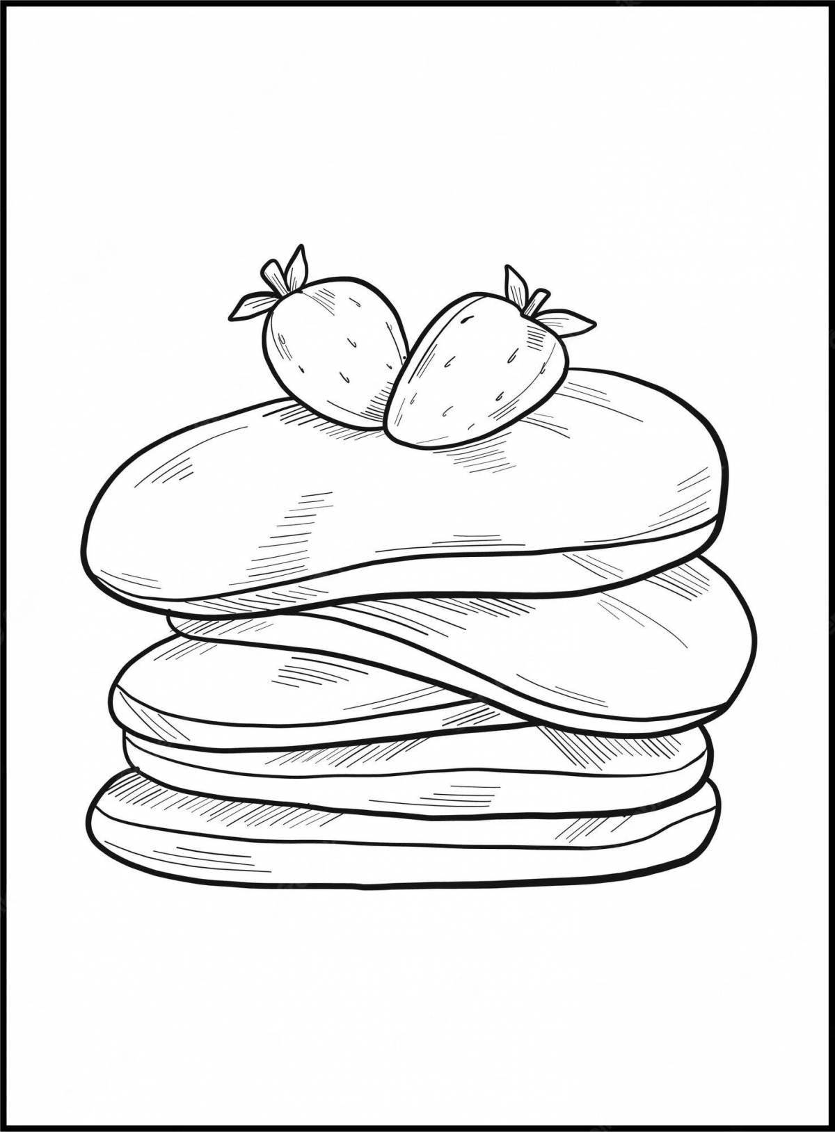 Fun coloring pancakes for kids