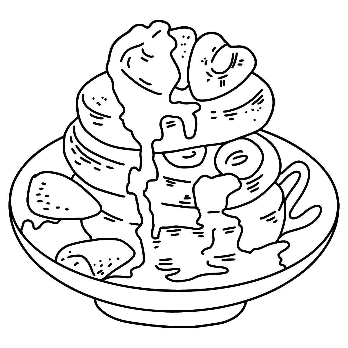 Great pancakes coloring book for kids