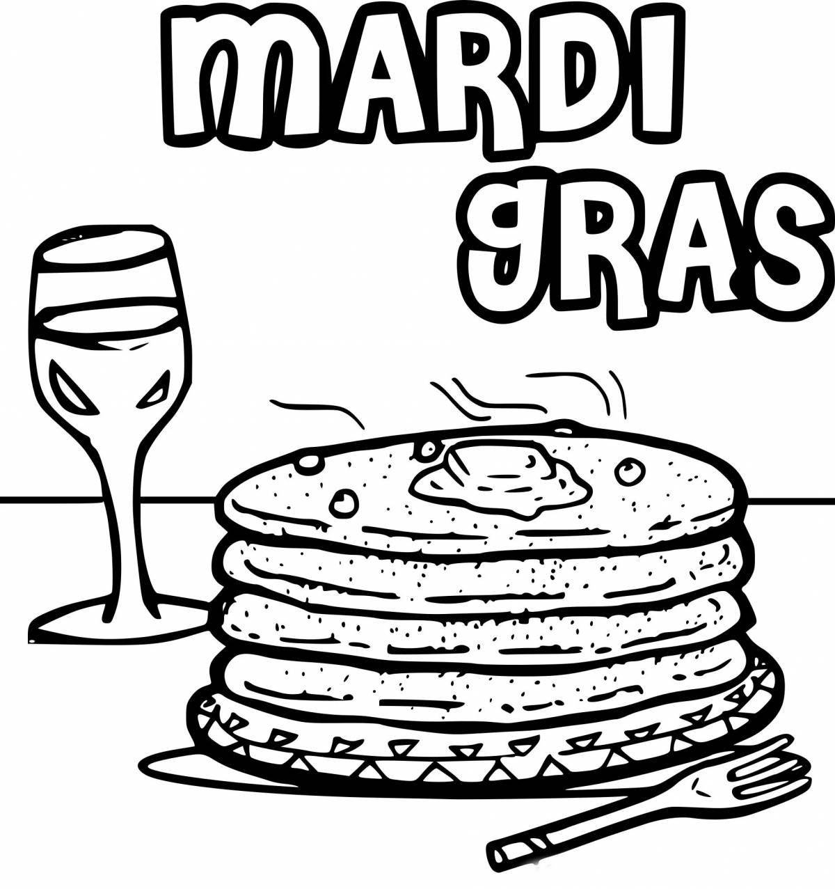 Sweet pancakes coloring pages for kids