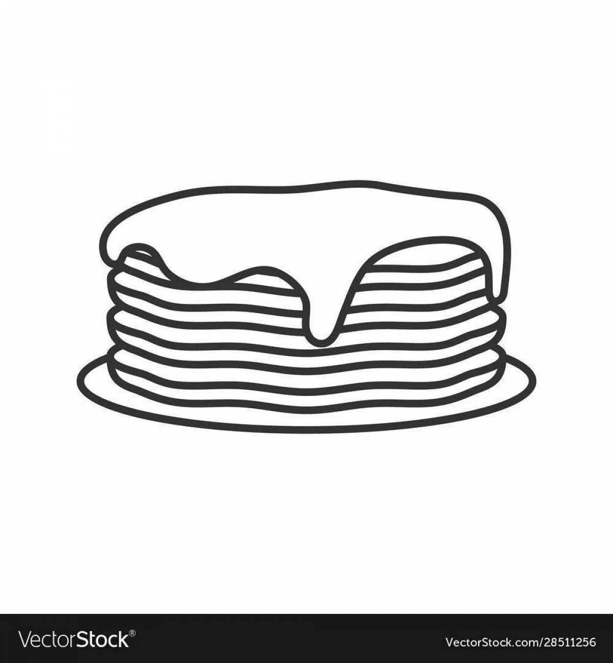 Amazing pancakes coloring pages for kids