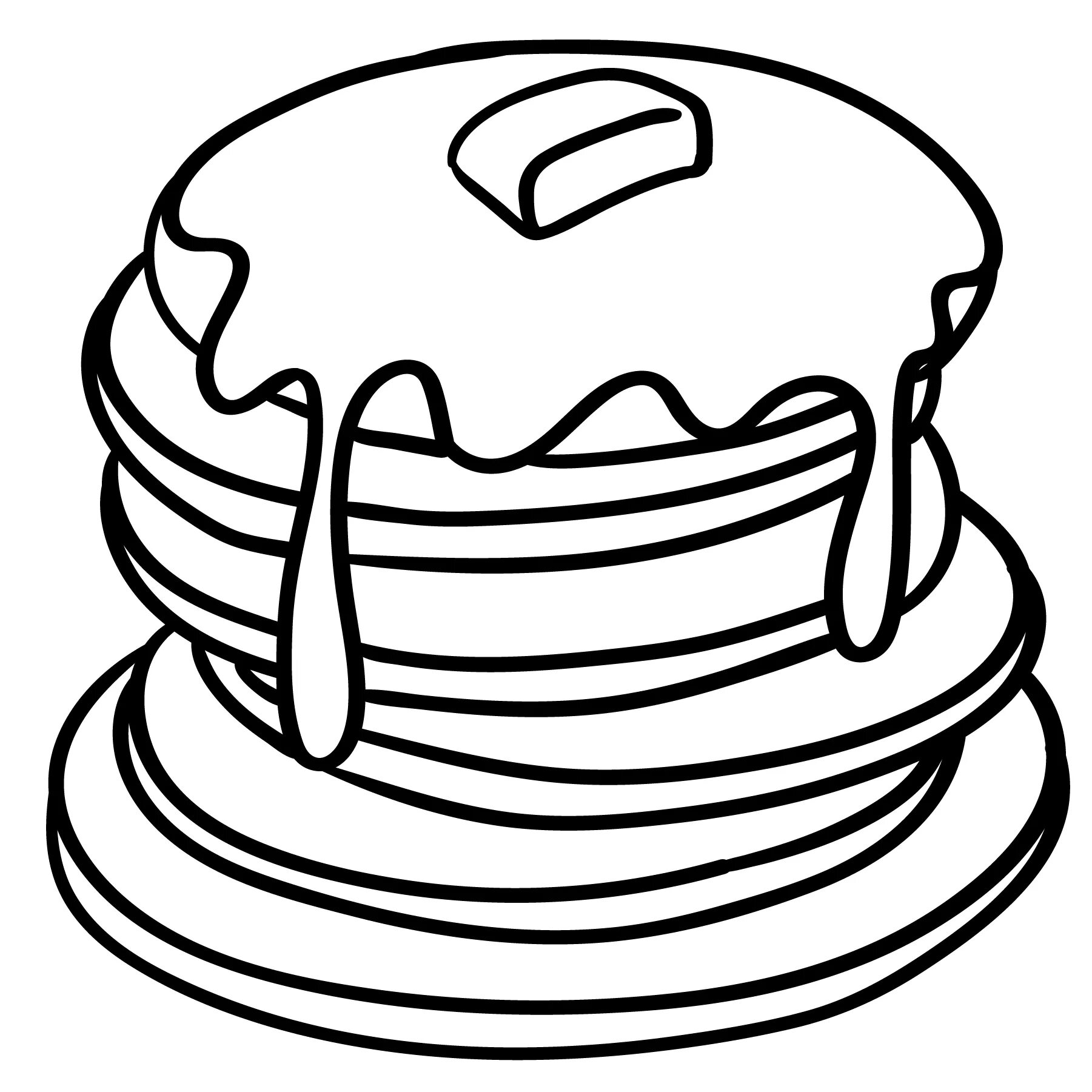 Coloring pancakes for kids