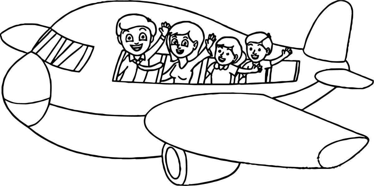 Раскраска радостный пилот для дошкольников