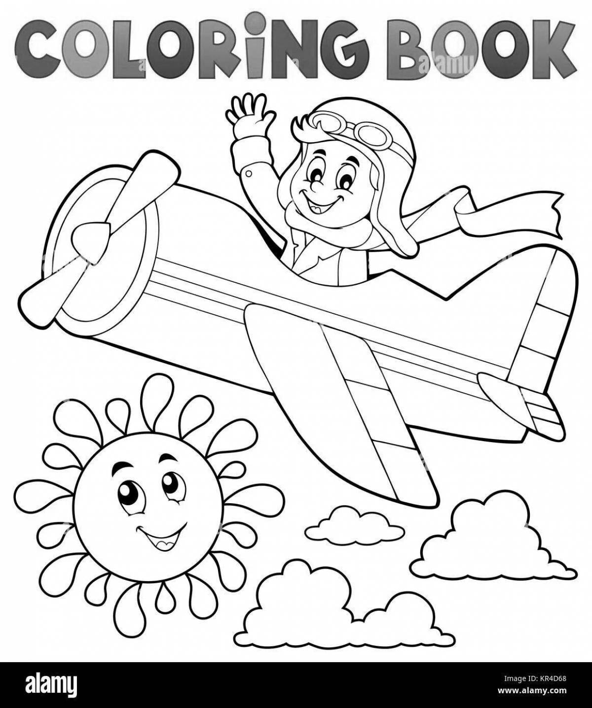 Creative pilot coloring for little ones