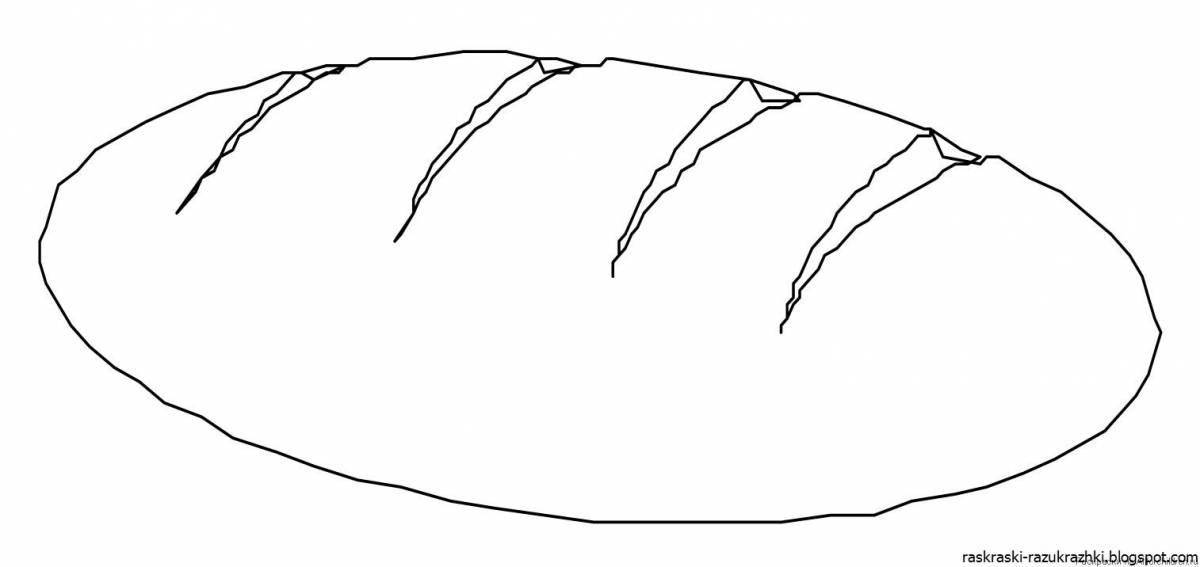 Colorful loaf coloring page for kids