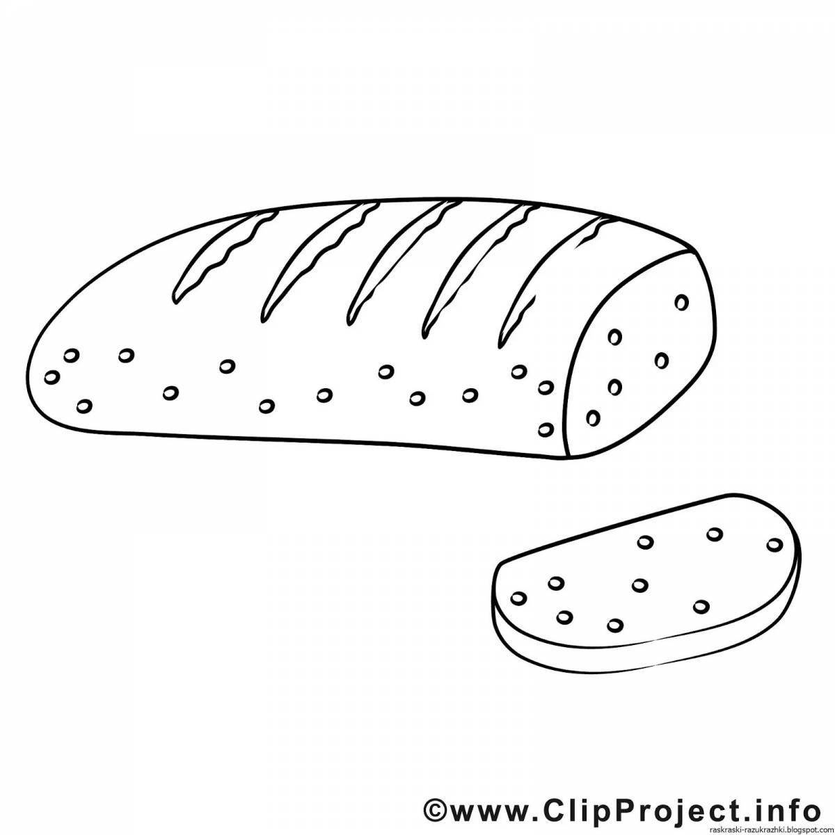 Fun loaf coloring page for babies