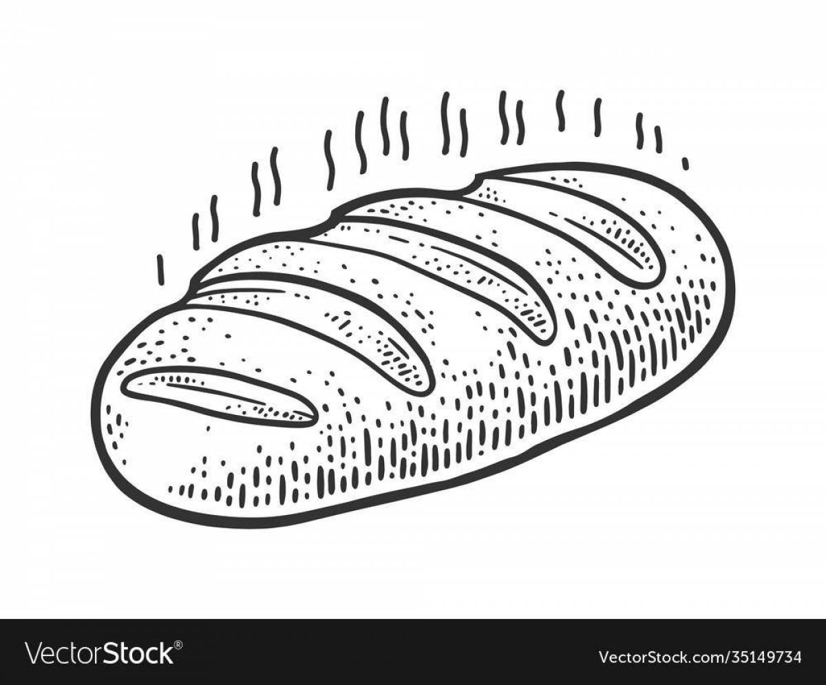 Animated loaf coloring page for the little ones