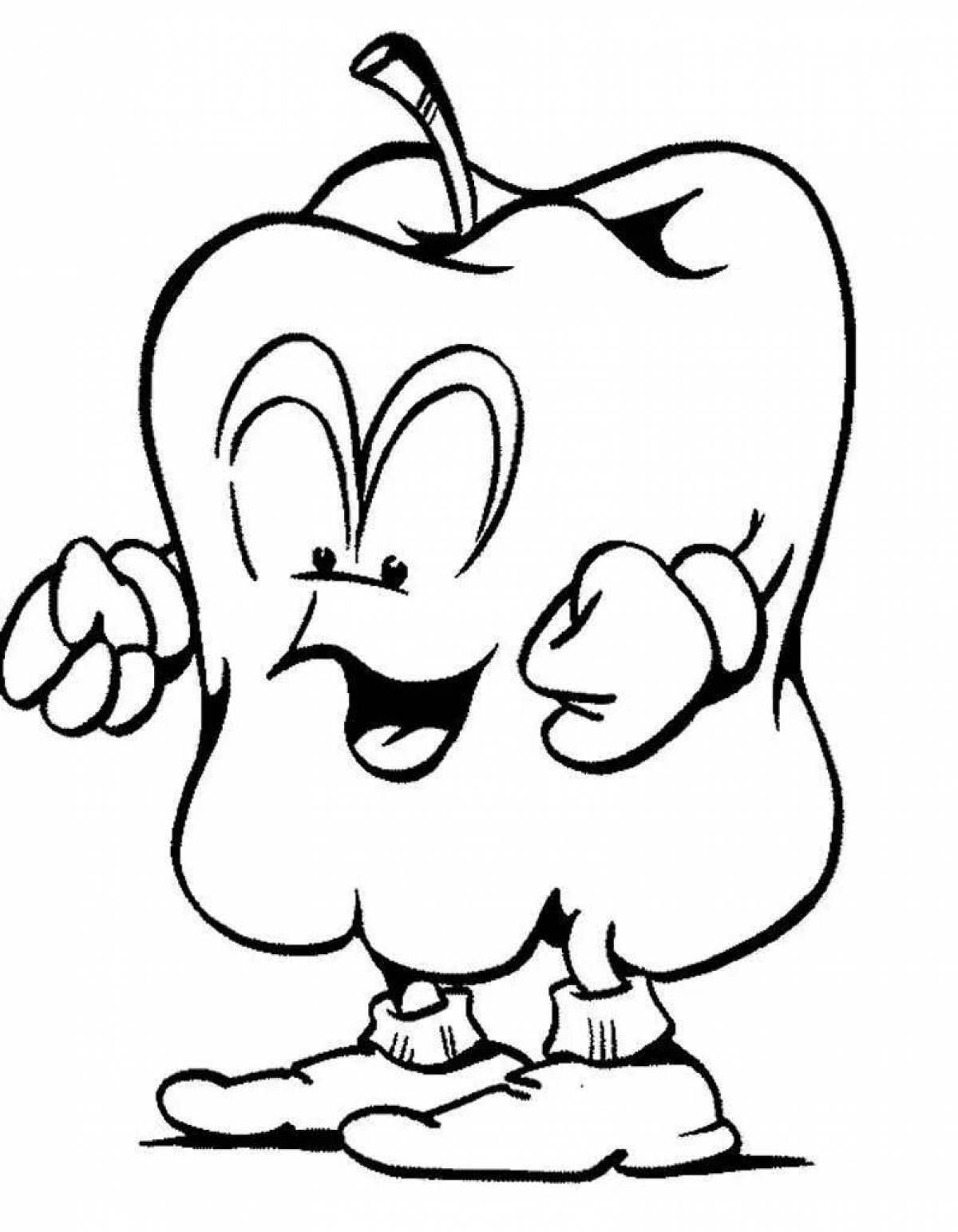Radiant pepper coloring book for kids