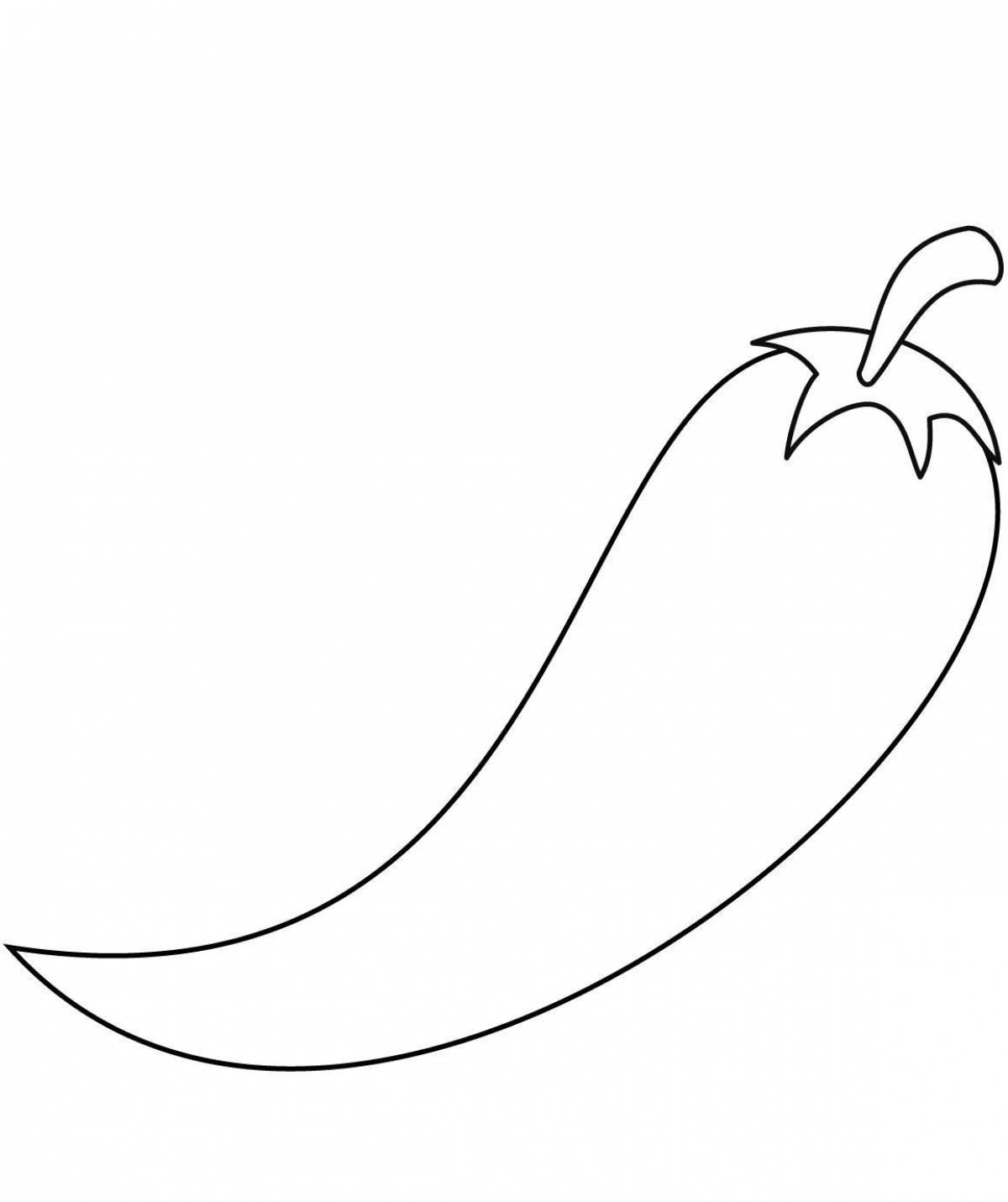 Attractive pepper coloring page for kids