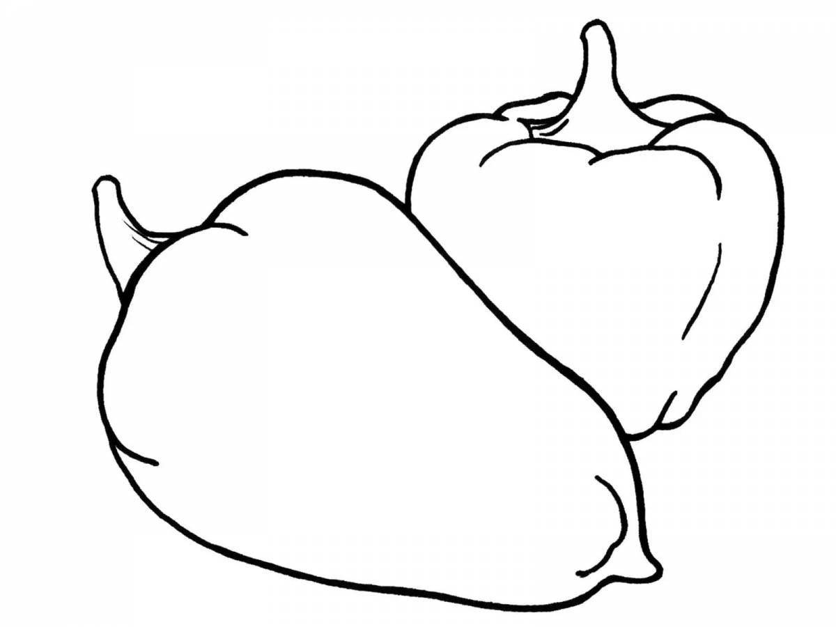 Amazing pepper coloring page for kids