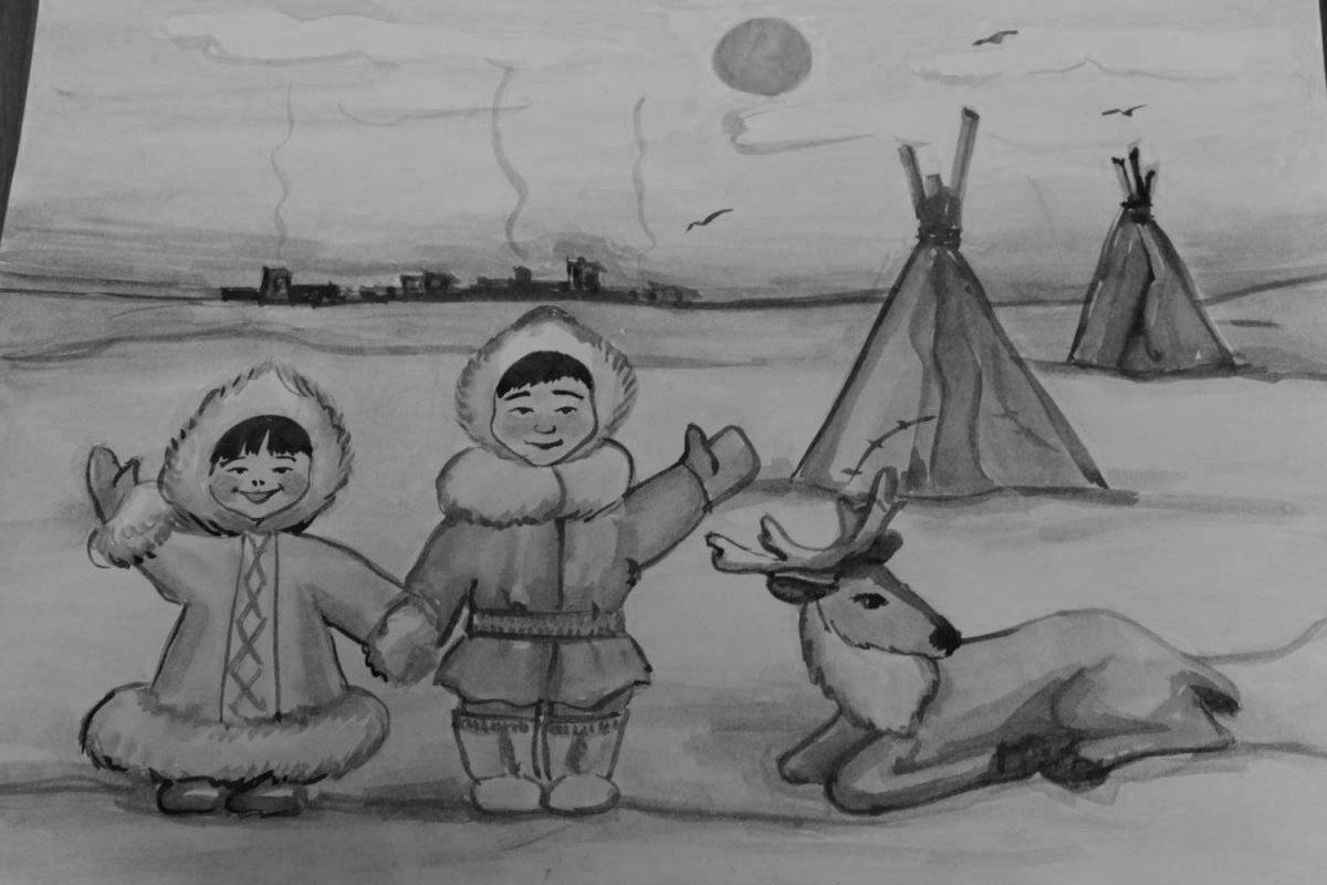 Захватывающая саамская раскраска для детей