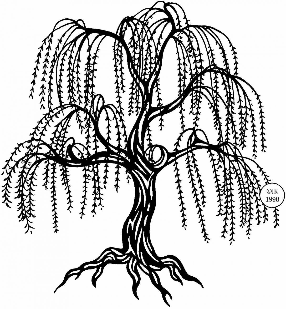 Awesome willow coloring page for kids