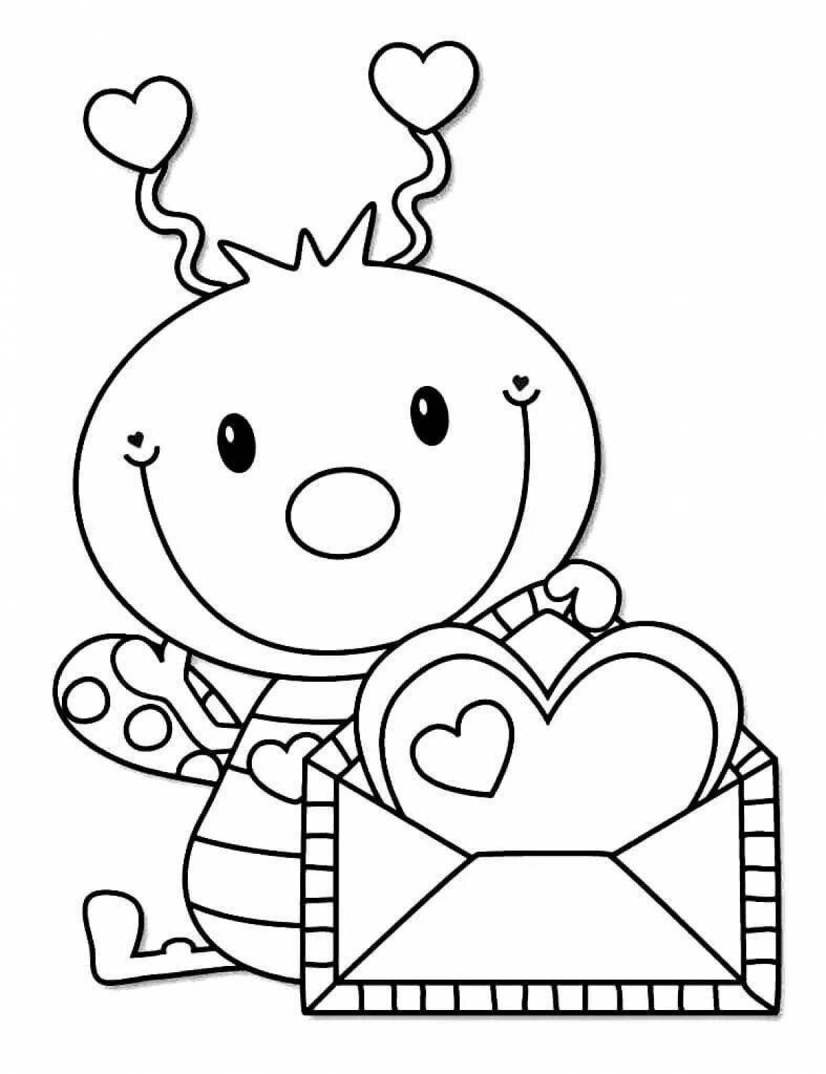 Soulful valentine's coloring book for kids