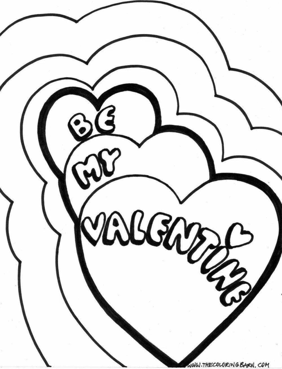 Sweet valentine coloring pages for kids