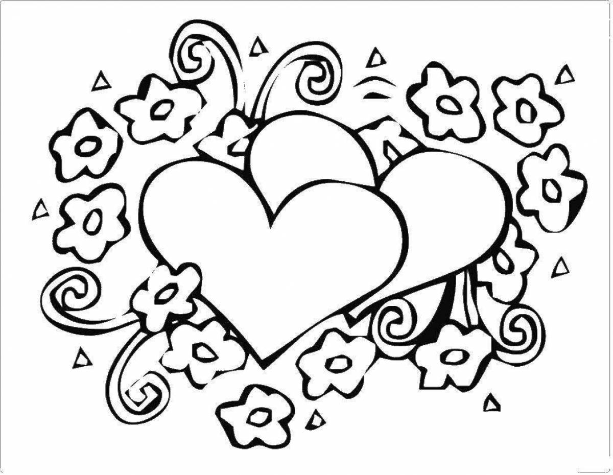 Coloring pages with valentine's taste for kids