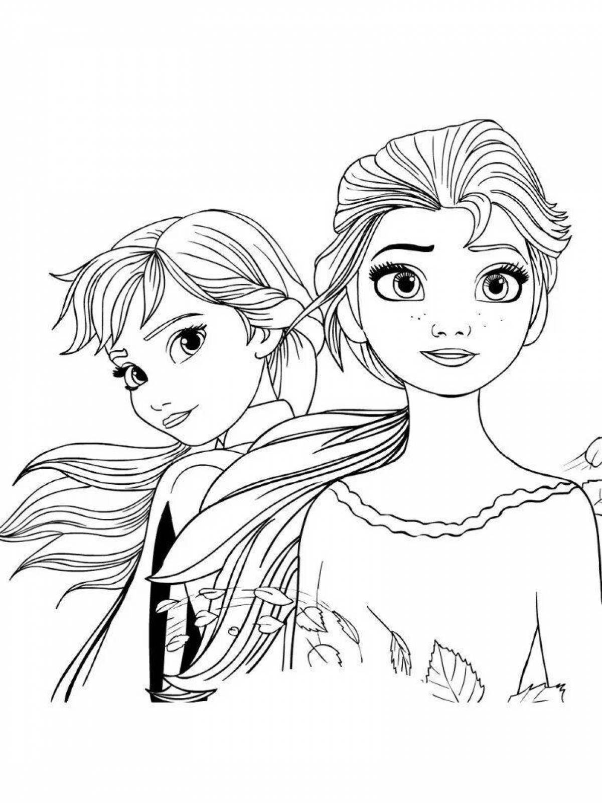 Delightful coloring 2 girls