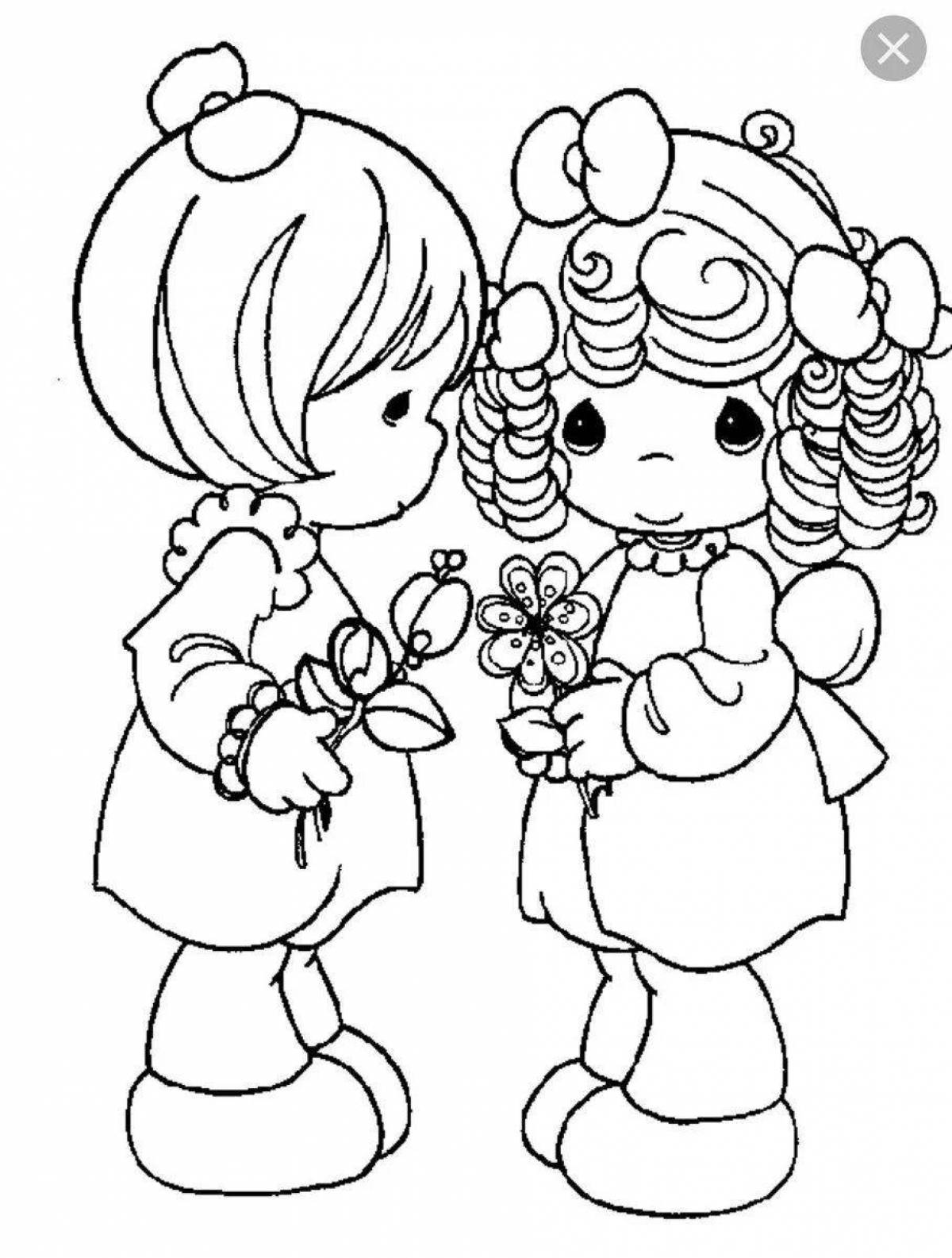Gorgeous coloring page 2 for girls