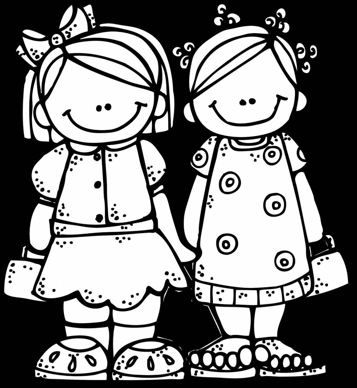 Blissful coloring page 2 for girls