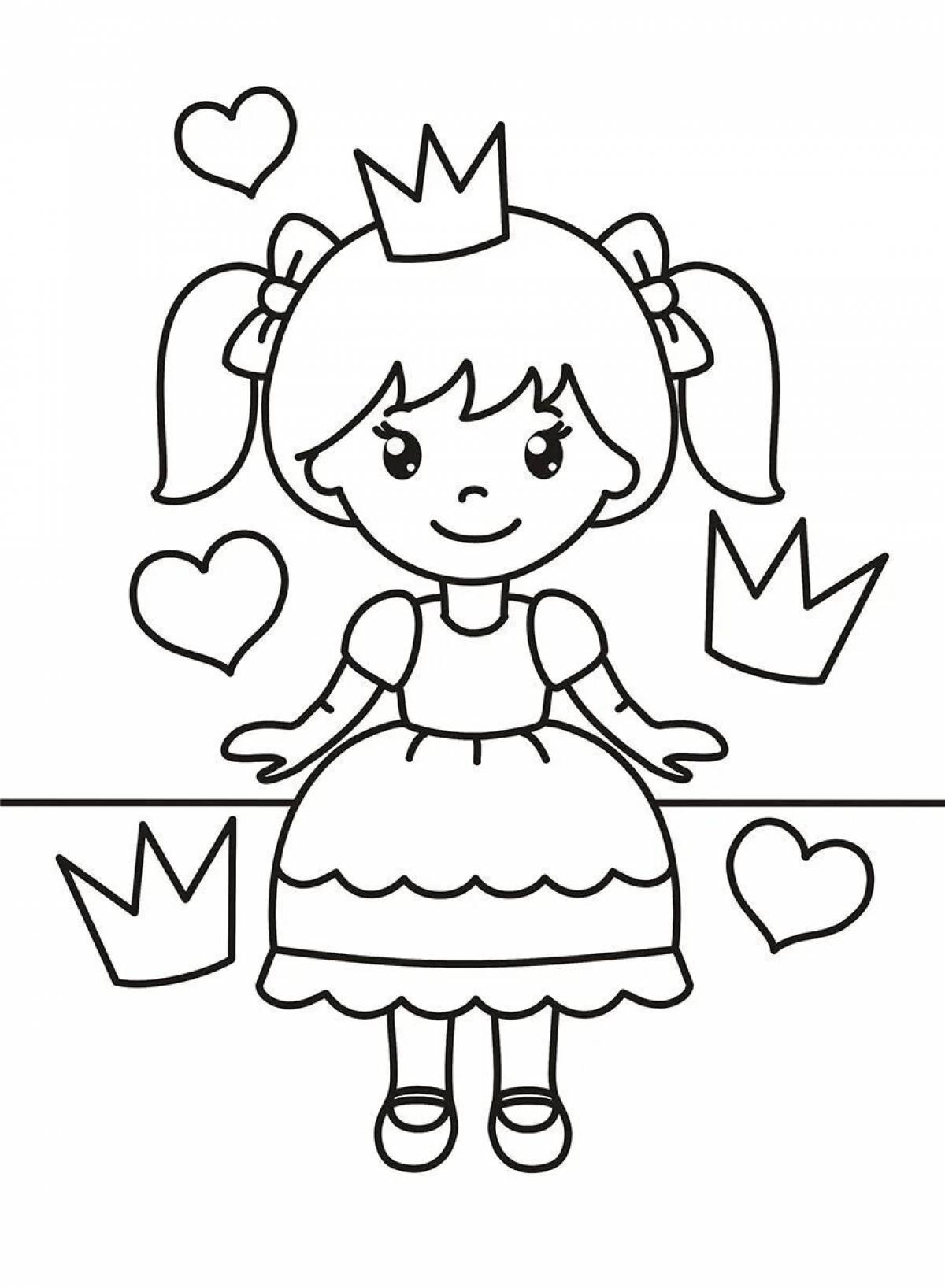 Beautiful coloring page 2 for girls