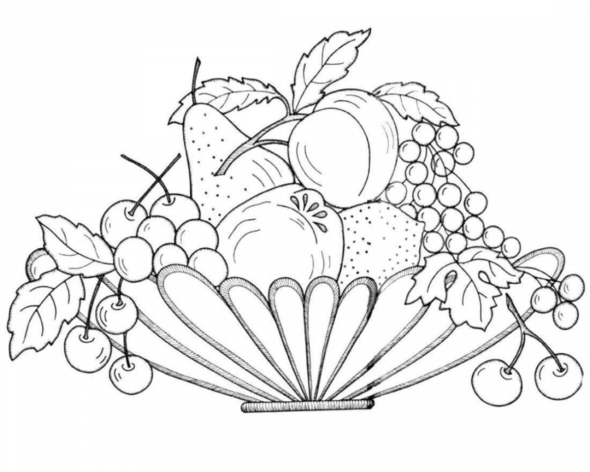 Amazing fruit coloring pages for girls