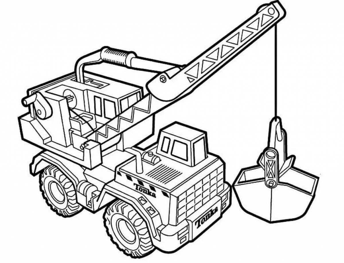Раскраска экскаватор для мальчиков