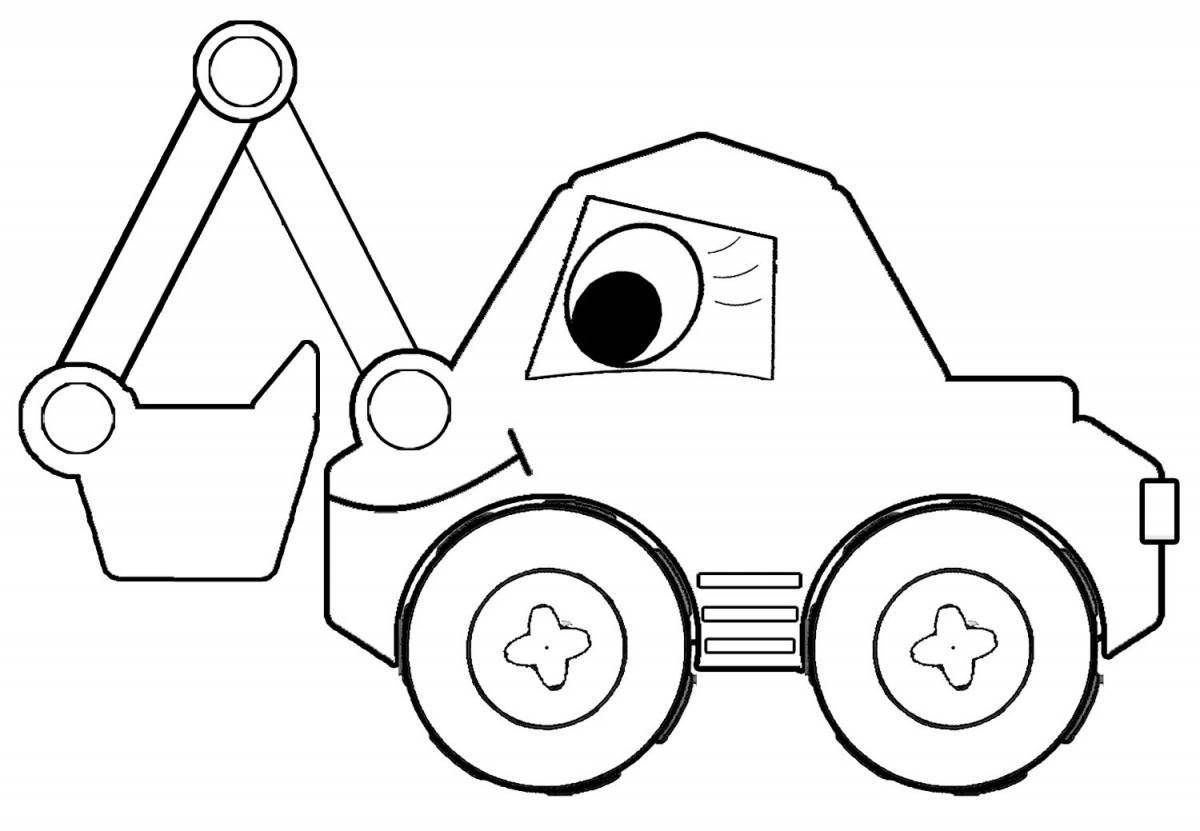 Coloring page dazzling excavator for boys