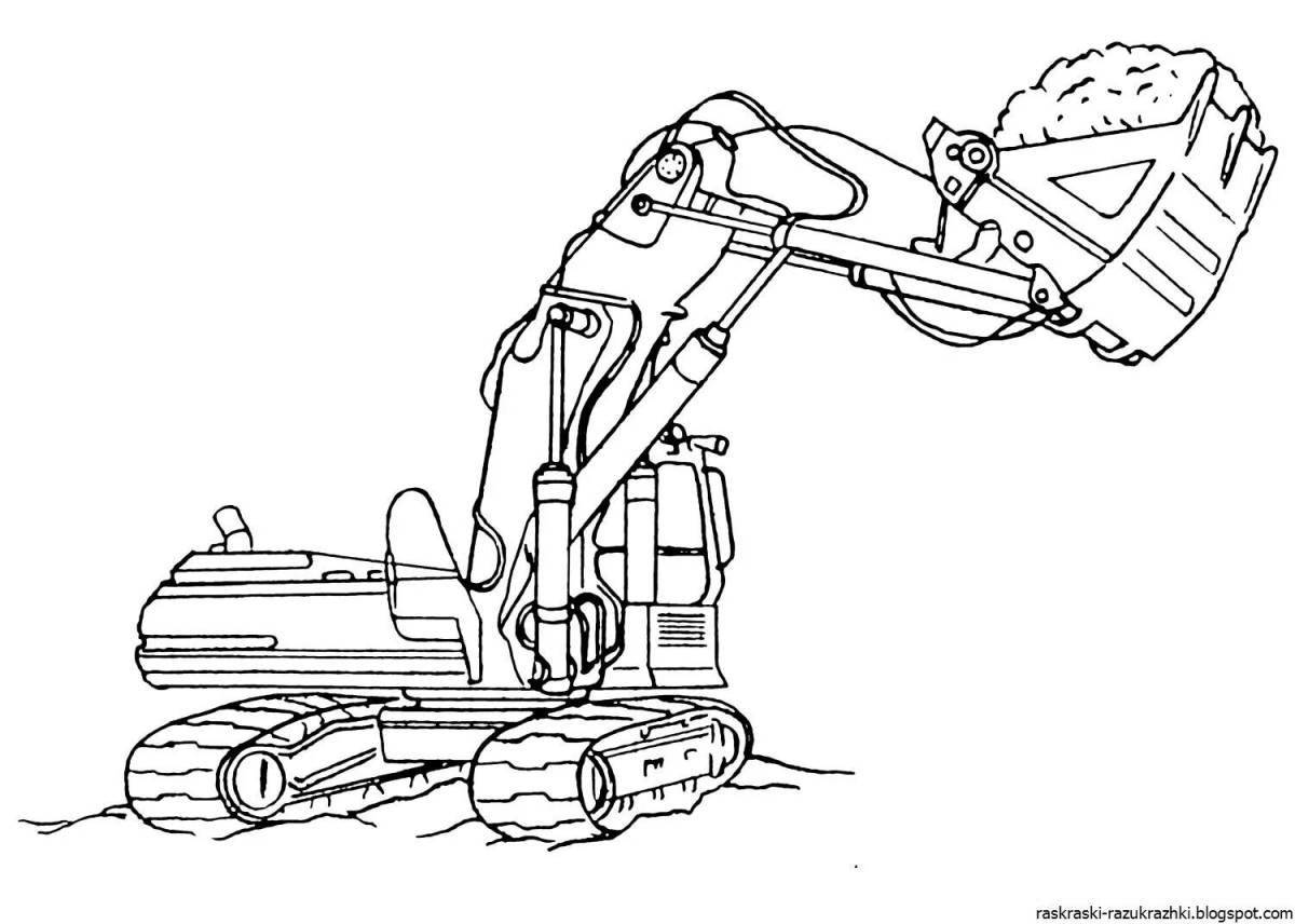Раскраска «выдающийся экскаватор» для мальчиков