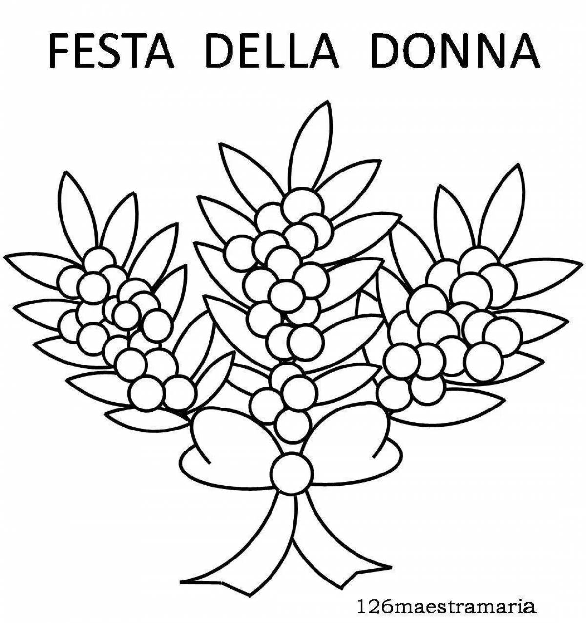 Great school coloring book for mimosa