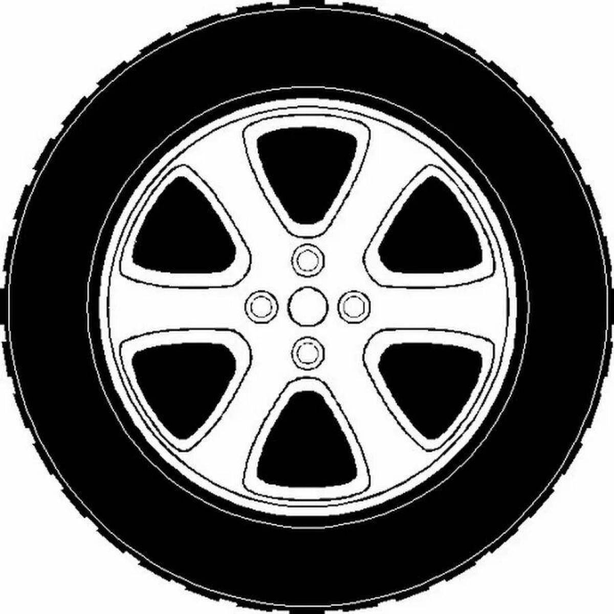 Colorful wonder wheel coloring book for kids