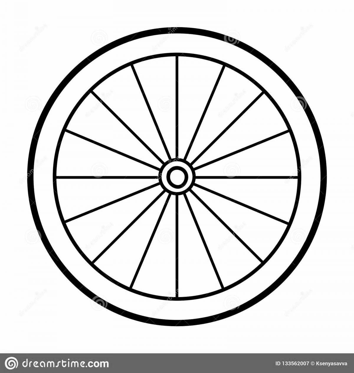 Раскраска колесо