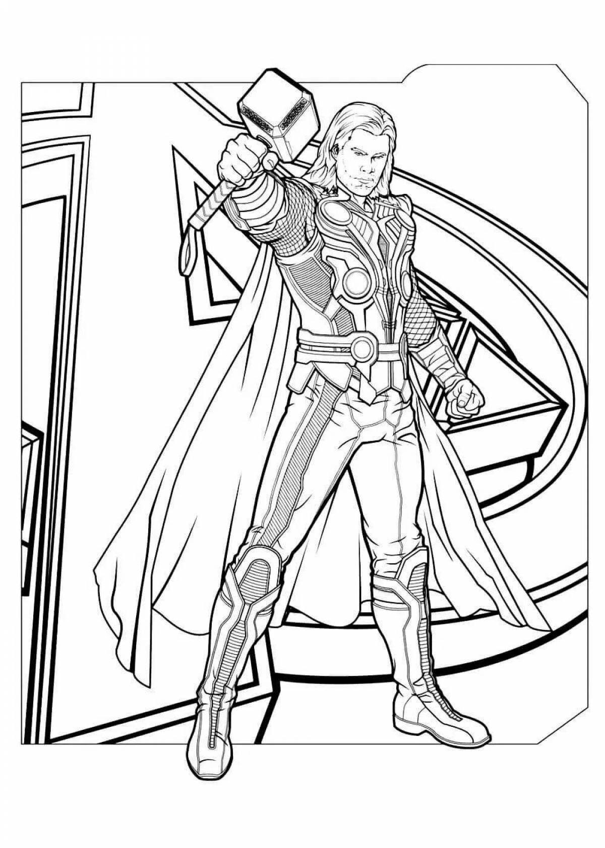 Avengers majestic coloring pages for boys