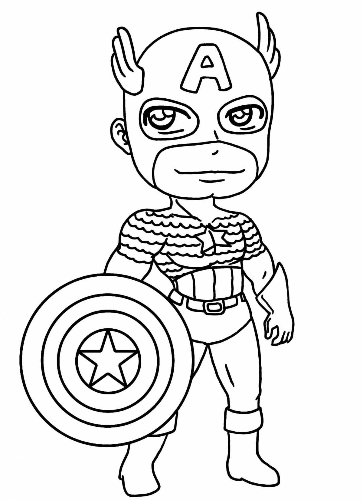 Adorable coloring book avengers for boys