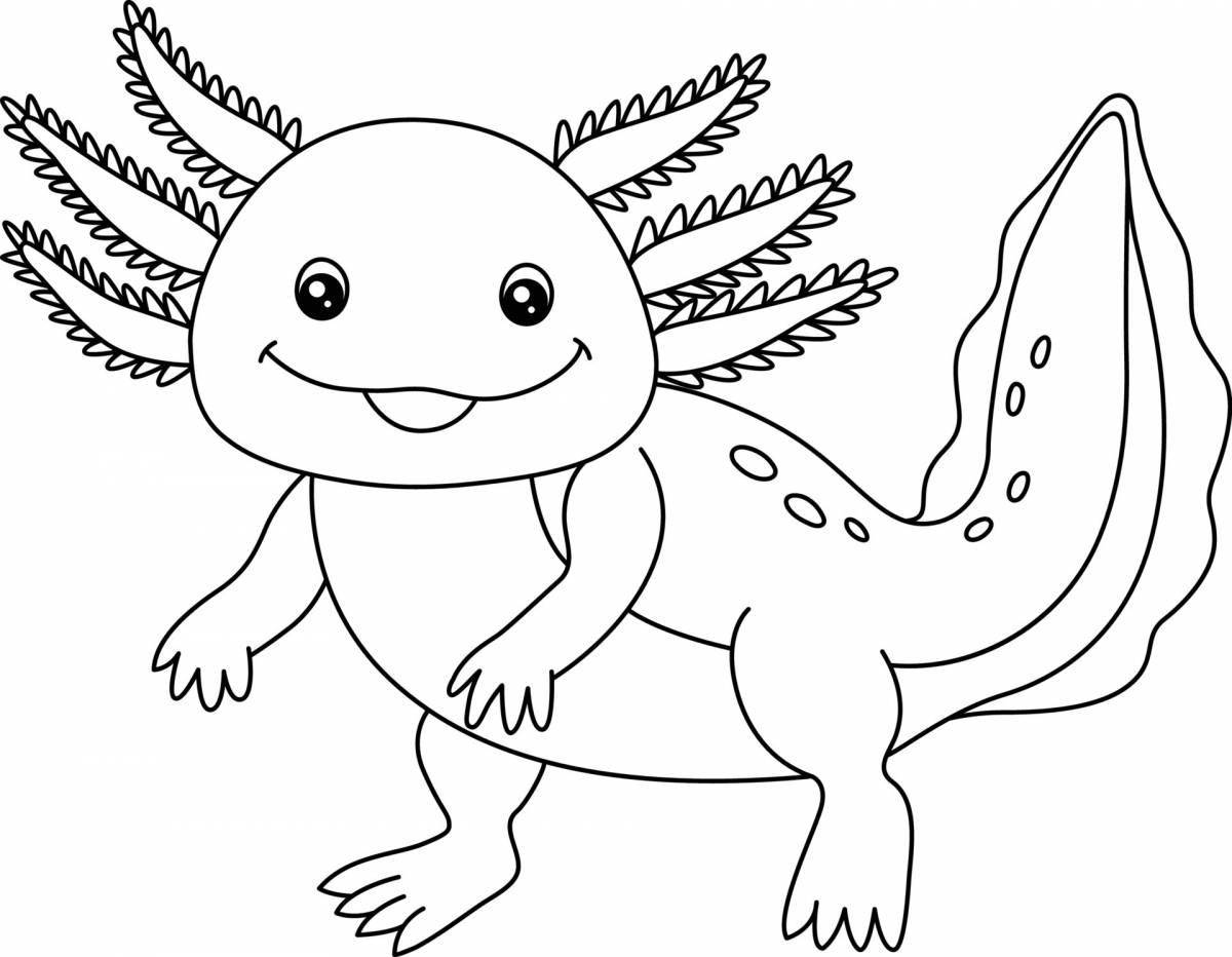 Fabulous axolotl coloring book for kids