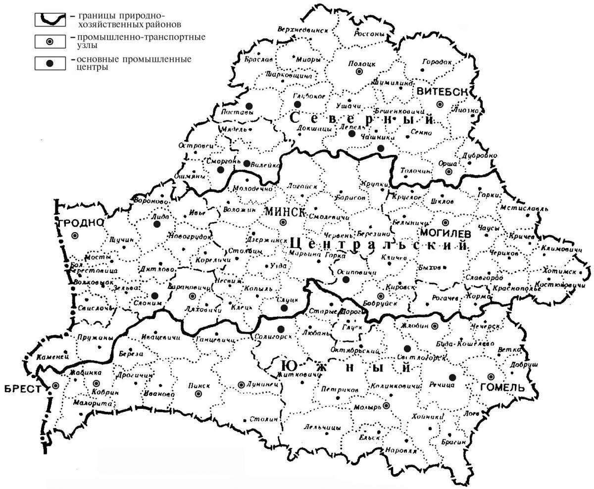 Карта белоруссии распечатать