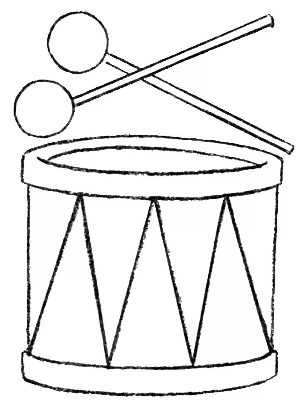 Нарисовать барабан для детей